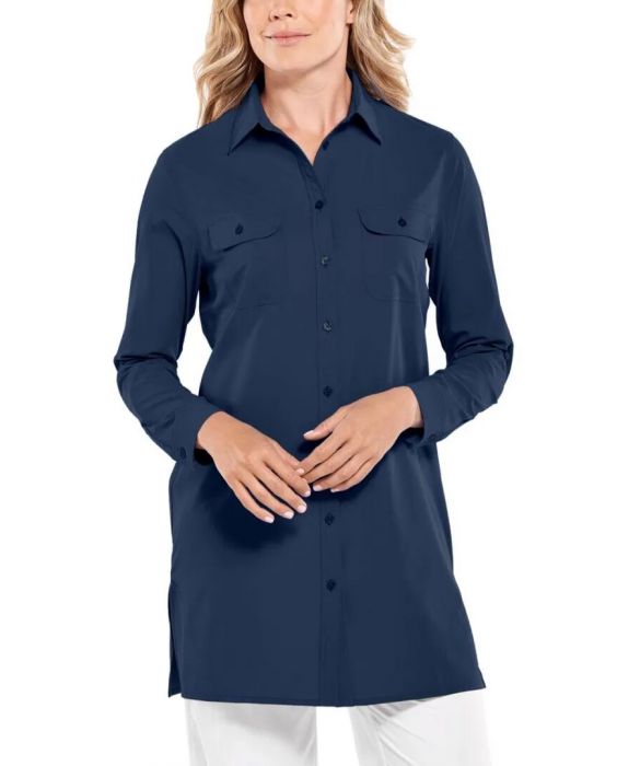 Coolibar - UV Shirt für Damen - Santorini Tunikabluse - Navy