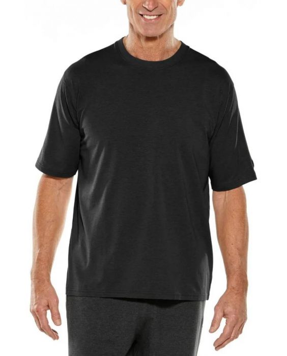 Coolibar - UV T-Shirt für Herren - Kurzarm - Morada Everyday - Einfarbig - Schwarz  