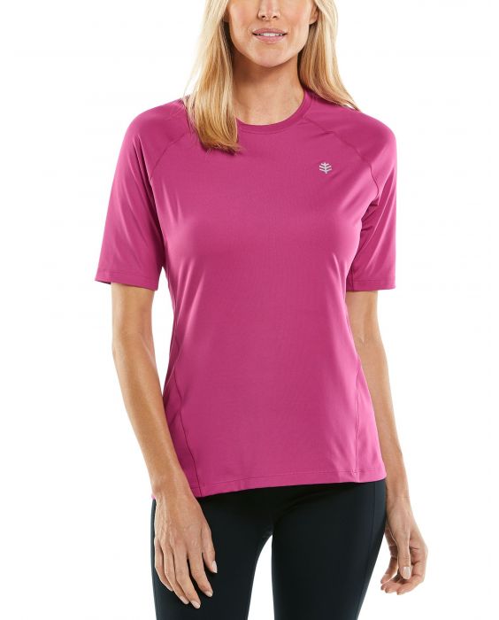 Coolibar - UV Fitness Top für Damen - Devi - Rhabarber