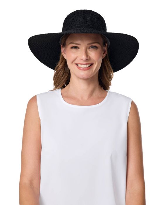 Coolibar -UV-Sonnenhut für Damen- Schwarz