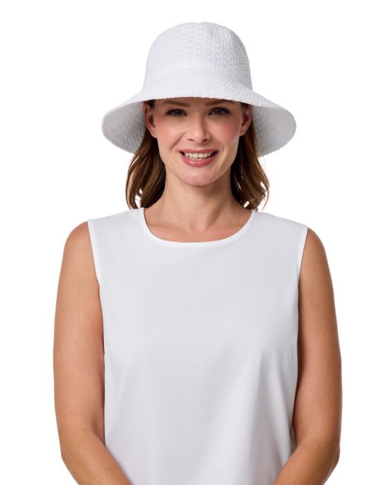 Coolibar - UV-Sonnenhut für Damen - Marina - Weiß 