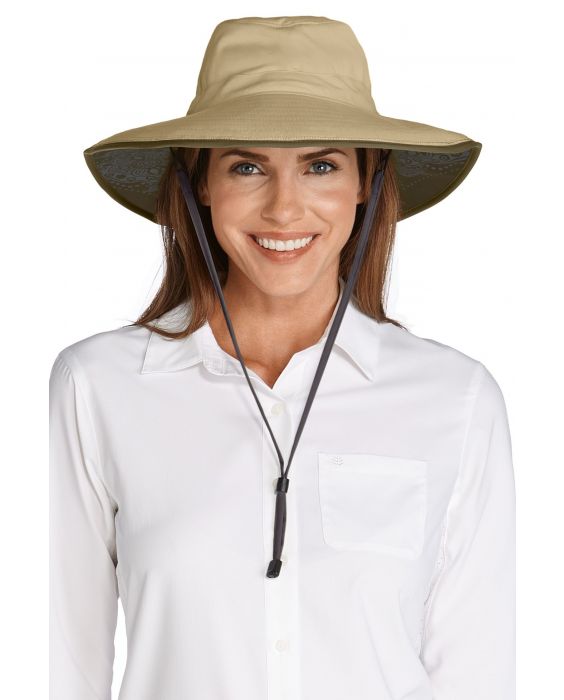 Coolibar - UV Damen Strandhut - kaki