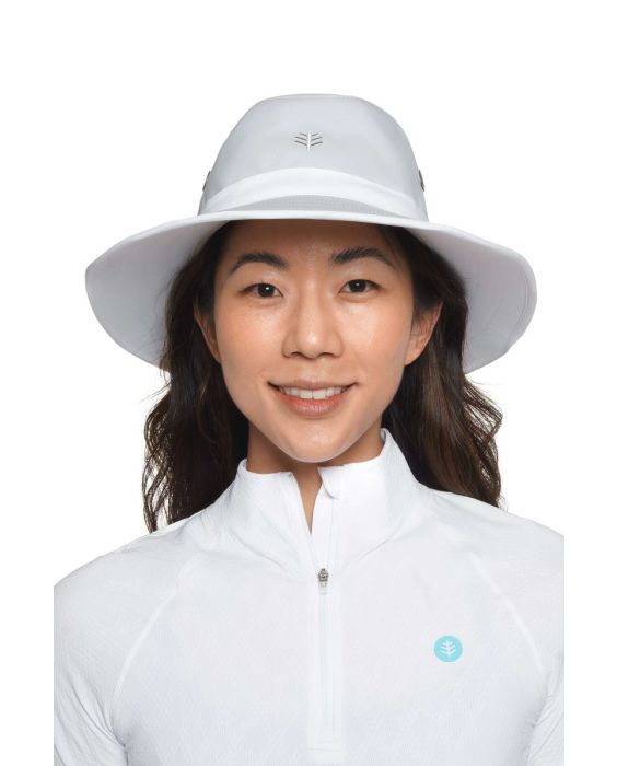 Coolibar - UV-Golfhut für Erwachsene - Matchplay - Silber/Weiß