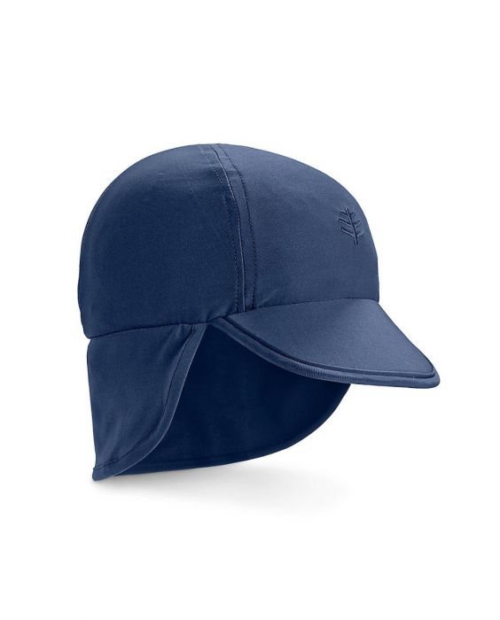 Coolibar - UV-Sonnenkappe mit Nackenschutz für Babys - Splashy - Navy