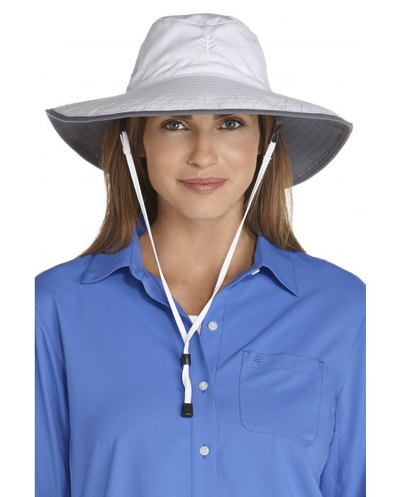 Coolibar - UV-Schutz Strandhut für Damen - Weiß