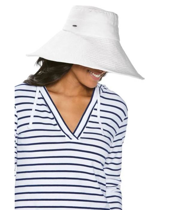 Coolibar - UV-Strandhut für Damen - Brittany - Weiß 