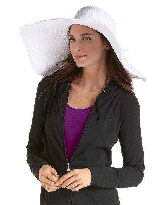 Coolibar - XL UV-Schlapphut für Damen - Weiß
