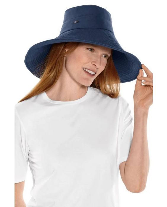 Coolibar - UV-Strandhut für Damen - Brittany - Navyblau 