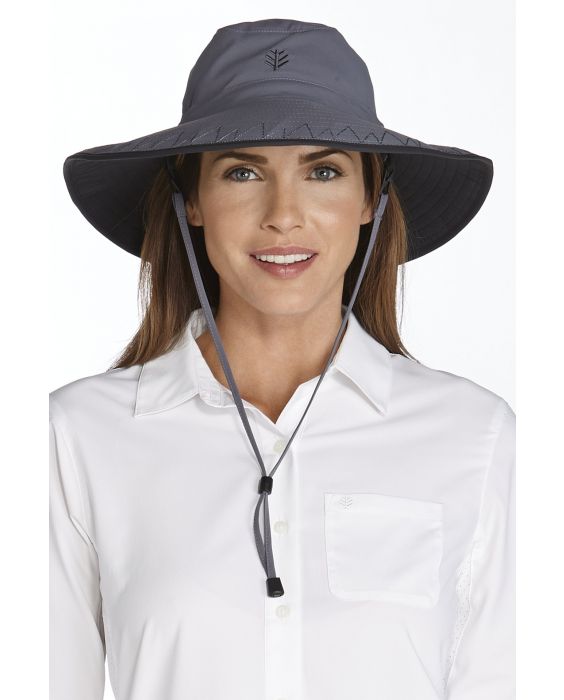 Coolibar - UV-Schutz Strandhut für Damen - Grau