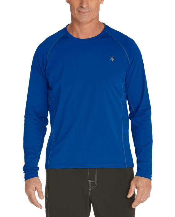 Coolibar - UV Schutz Langarm Shirt Herren - blau