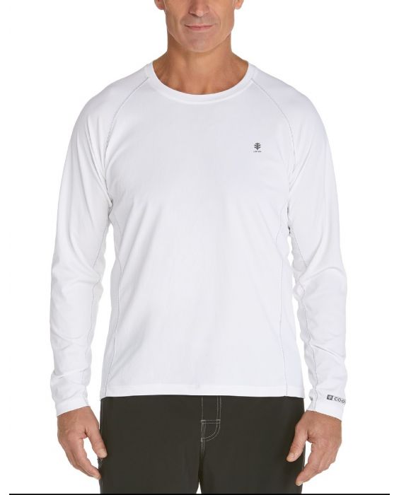 Coolibar - UV Schutz Langarm Shirt Herren - weiss