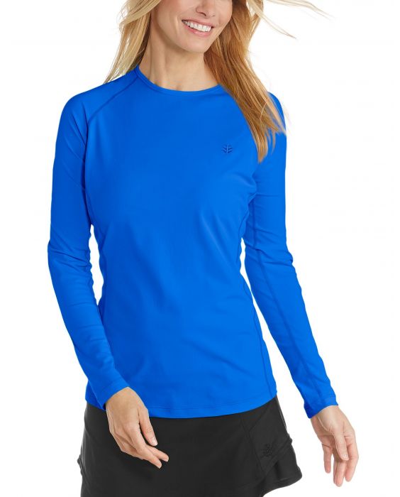 Coolibar - UV-Badeshirt für Damen - Langärmlig - Hightide - Baja Blue