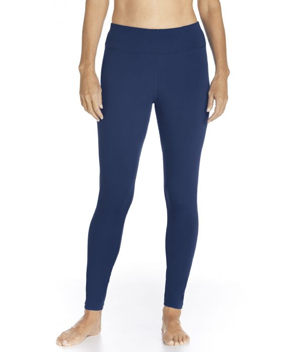 Coolibar - UV Schwimmleggings für Damen - Deep Water - Navy