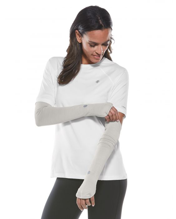 Coolibar - UV-schützende Performance Sleeves für Damen - Backspin - Silber