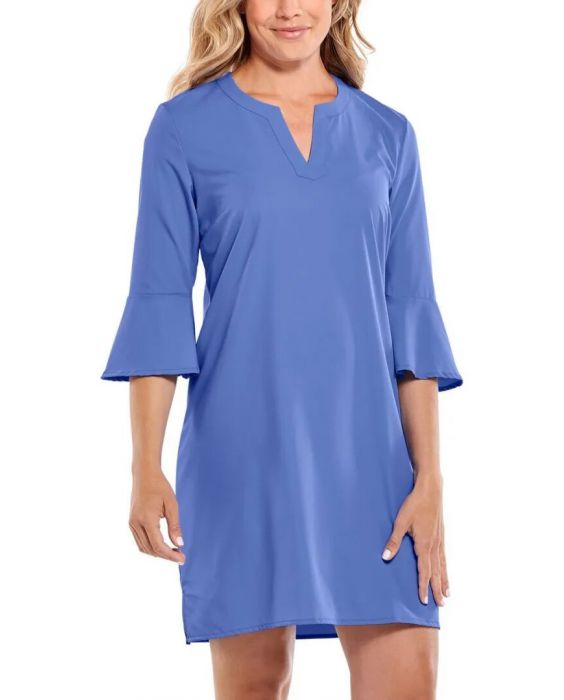 Coolibar - UV Tunika für Damen - Cannes - Einfarbig - Aura Blau