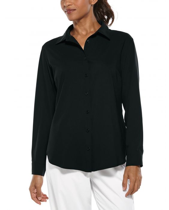 Coolibar - UV-Schutz Bluse für Damen - Rhodos - Schwarz