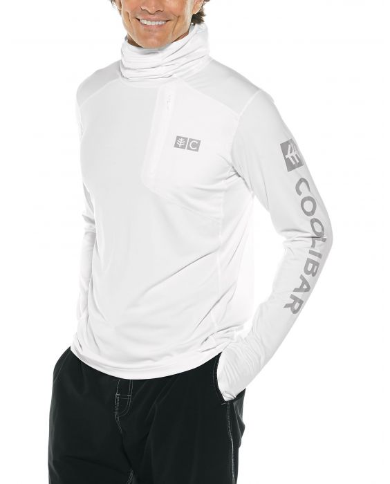 Coolibar - UV-Badeshirt mit Kapuze für Herren - Andros - Weiß