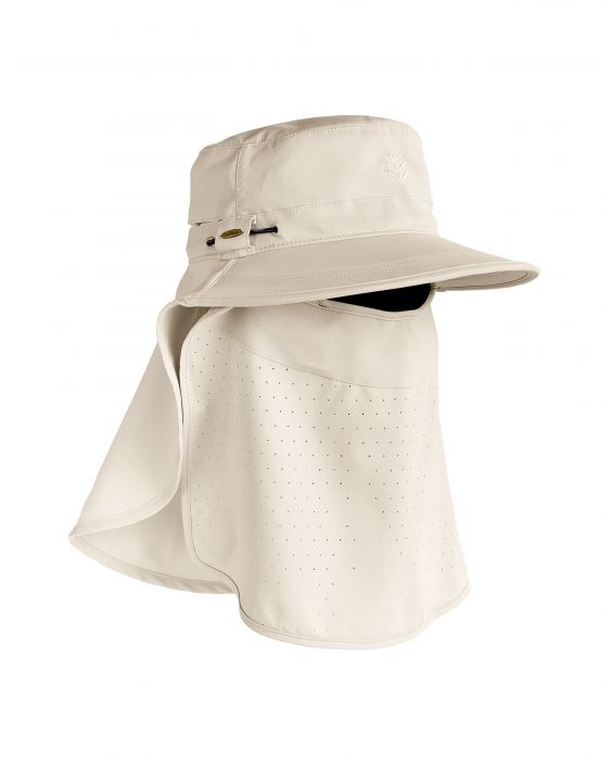 Coolibar - UV-Sonnenkappe mit Gesichts- und Nackenschutz für Kinder - Stevie Ultra - Stein