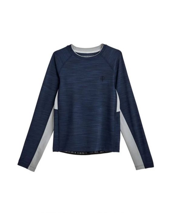 Coolibar - UV Rashguard für Jungen - Ultimate - Line Texture - Navy Blau