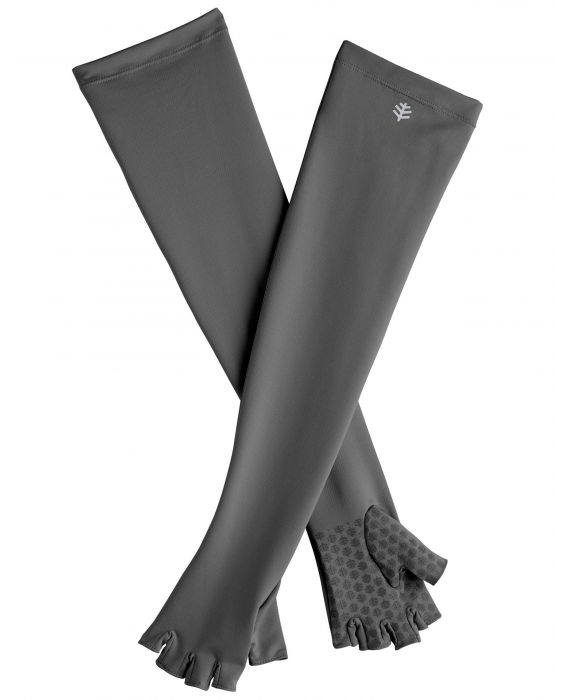 Coolibar - UV fingerlose Handschuhe mit langem Arm für Erwachsene - Perpetua - Anthrazit