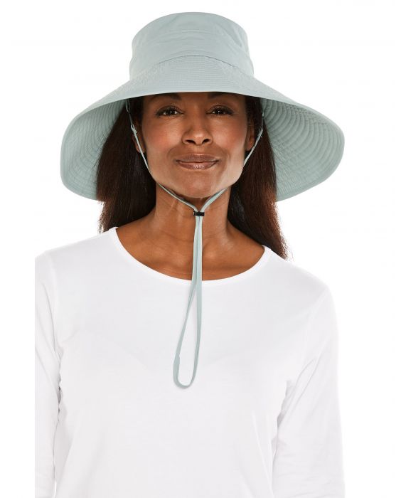 Coolibar - UV-Strandhut mit breiter Krempe für Damen - Cyd - Salbei