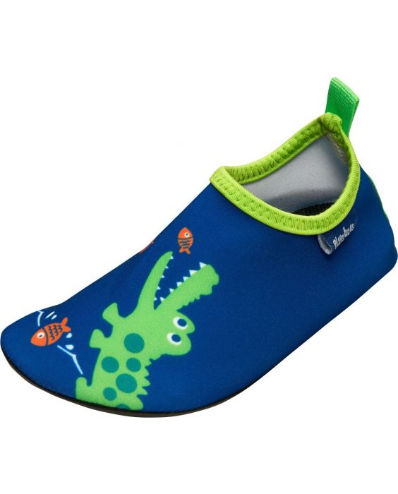 Playshoes - UV-Badeschuhe für Kinder - Krokodil- Blau/grün