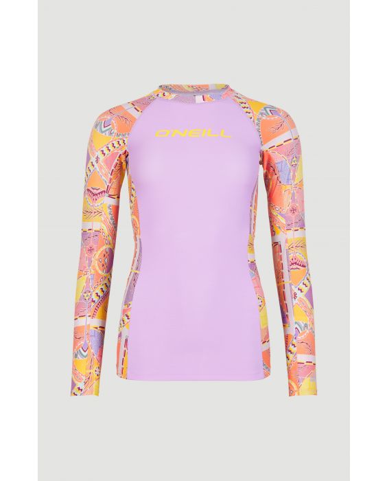 O'Neill - UV-Badeshirt mit langen Ärmeln für Frauen - Anglet - UPF50+ - Yellow Scarf