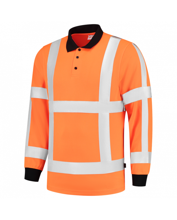 Tricorp - Polo-Shirt RWS Longsleeve für Erwachsene - Birdseye - Orange