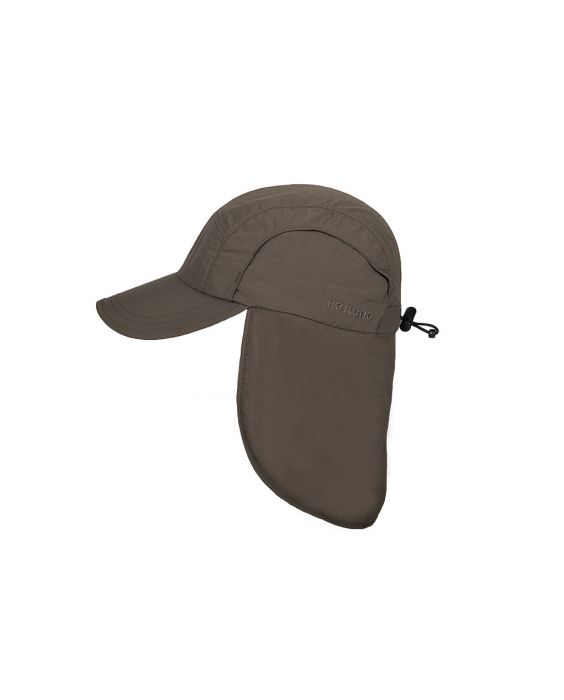 Hatland - Kühlende UV-Sonnenkappe mit Nackenschutz für Herren - Malcolm - Olive