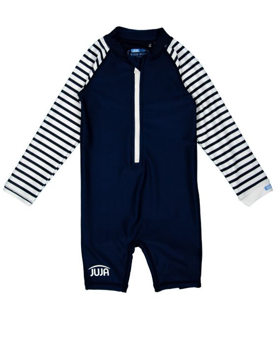 JUJA - UV-Schwimmanzug für Babys - Langärmlig - Stripes - Dunkelblau