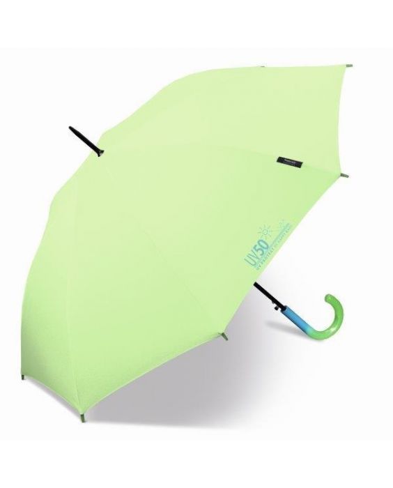 Happy Rain - Langer Regenschirm mit UV-Schutz - Automatik - Grün