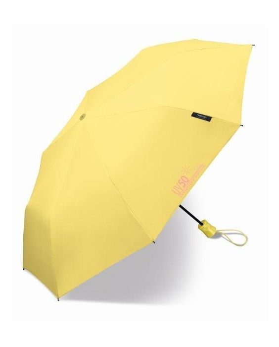 Happy Rain - Mini-Regenschirm mit UV-Schutz - Automatik - Gelb