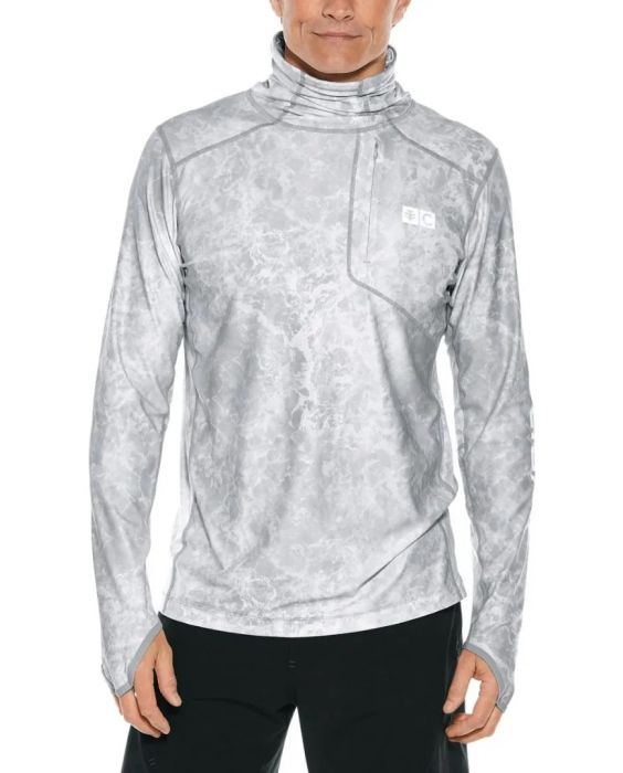 Coolibar - UV-Badeshirt mit Kapuze für Herren - Andros - Rauchgrau