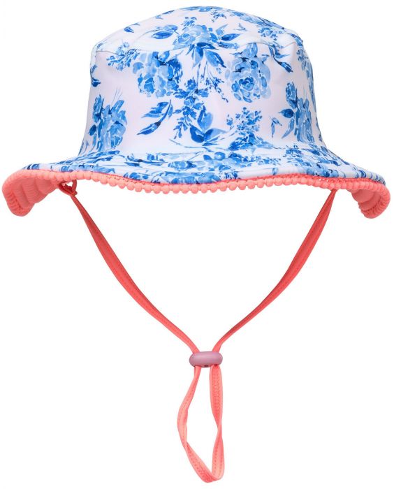 Snapper Rock - UV-Bucket Hut - Umkehrbar - Cottage Floral - Blau/Pink