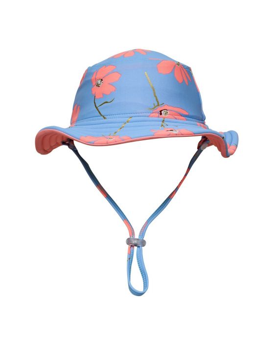 Snapper Rock - UV-Wendebarer Fischerhut für Kinder - Beach Blossom - Pink/Blau