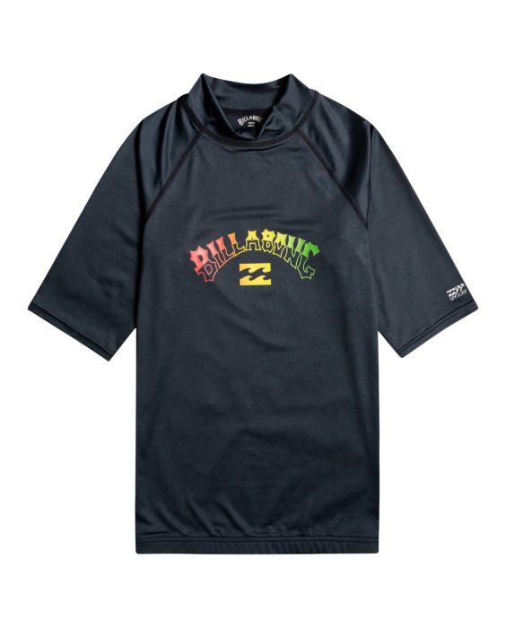Billabong - UV Rashguard für Herren - Kurzarm - Arch ss -  Schwarzes Heidekraut
