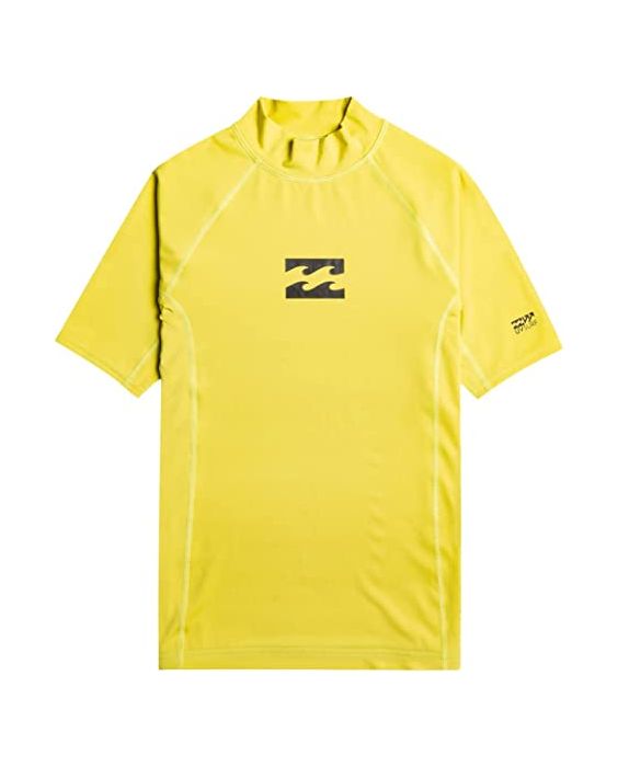 Billabong - Rashguard für Jungen mit kurzen Ärmeln - Waves All Day - UPF50+ - Acid Green