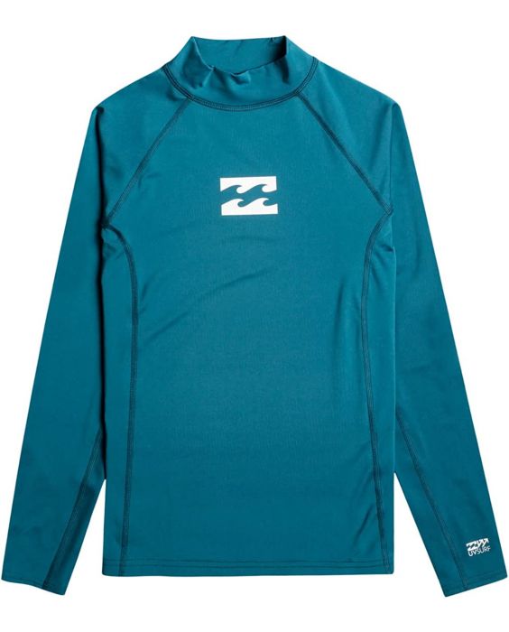 Billabong - Rashguard für Jungen mit langen Ärmeln - Waves All Day - UPF50+ - Bright Blue