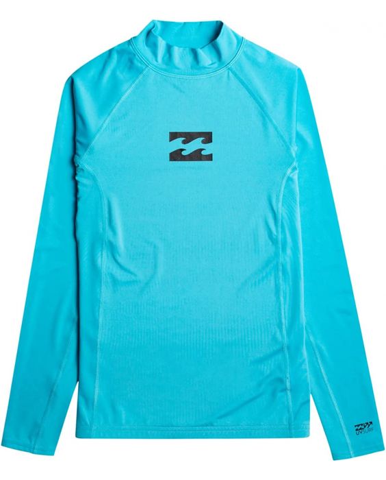 Billabong - Rashguard für Jungen mit langen Ärmeln - Waves All Day - UPF50+ - Bright Blue