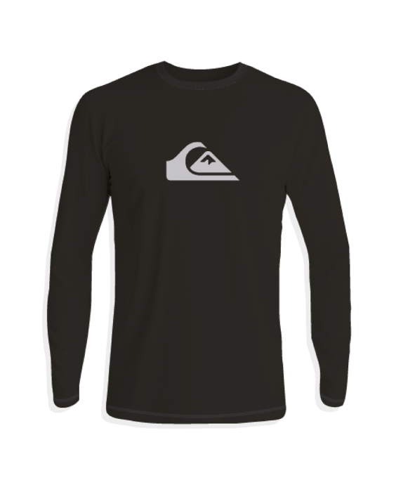 Quiksilver - UV-Badeshirt für Herren - Langärmlig - Solid - Schwarz