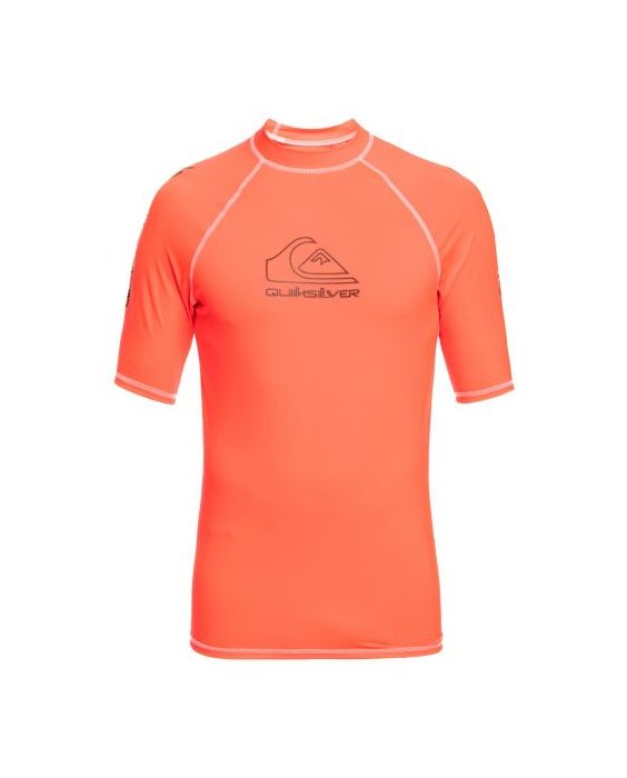 Quiksilver - UV-Badeshirt für Herren - Kurzärmlig - On-Tour - Koralle