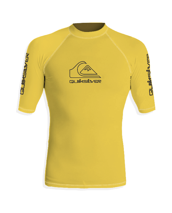 Quiksilver - UV-Badeshirt für Herren - Kurzärmlig - On-Tour - Zitrone