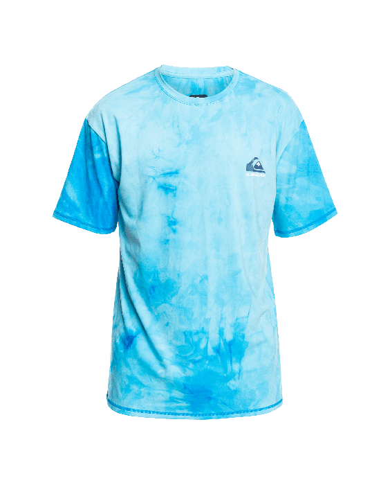 Quiksilver - UV-Badeshirt für Herren - Kurzärmlig - Tie-Dye - Hellblau