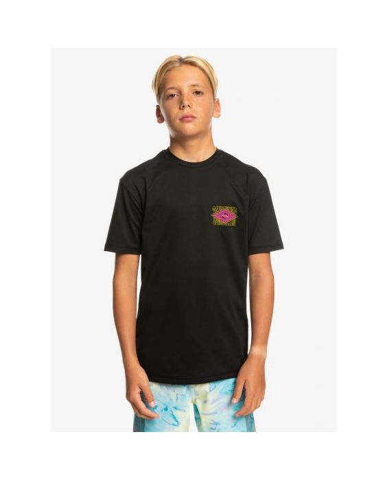 Quiksilver - UV-Surf T-shirt für Jungen - Radic Streak Kurzarm - UPF50 - Jet Black - Schwarz