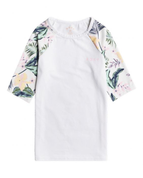 Roxy - UV-Badeshirt für Teenager-Mädchen - Lovely Senorita - Hellweiß/Geblümt