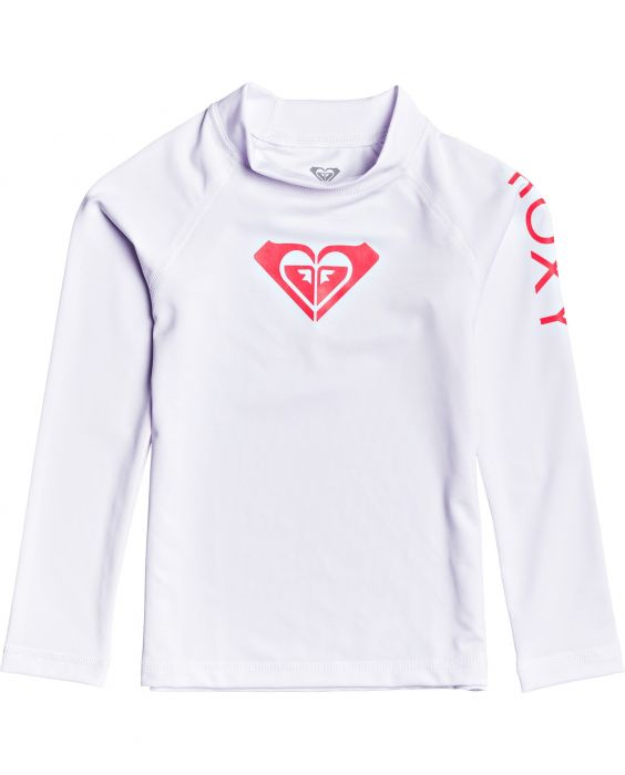 Roxy - UV-Badeshirt für junge Mädchen - Langarmshirt - Whole Hearted - Hellweiß