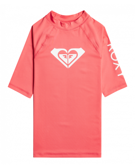 Roxy - UV Rashguard für Mädchen - Whole Hearted - Kurzarm - UPF50 - Sun Kissed Coral