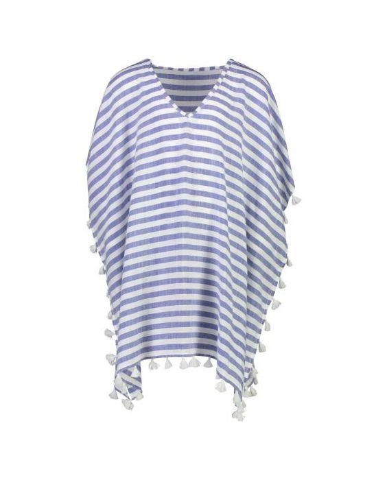 Snapper Rock - Cover Up Kaftan für Mädchen - Gestreift - Navy/Weiß