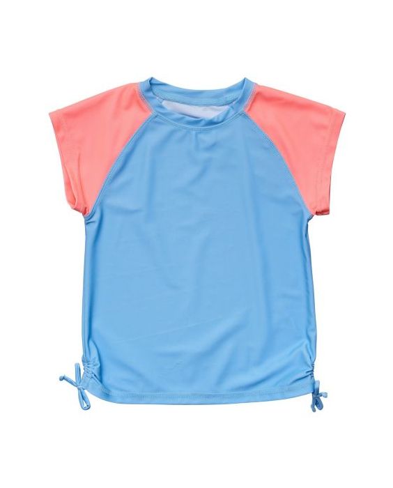 Snapper Rock - UV-Rash-Top für Mädchen - Kurzarm - Cornflower Peach - Blau/Pink