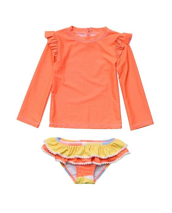 Snapper Rock - UV-Badeset für Babys und Kinder - Langarm - Good Vibe - Tangerine